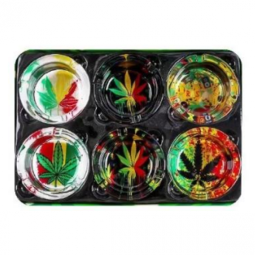 SMALL SIZE GLASS ASHTRAY LEAF DESIGN - Image 5