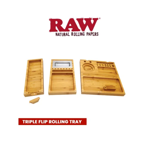 RAW TRIPLE FLIP ROLLING TRAY