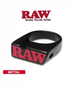 Buy online black mettal color raw smoke ring in kuwait
