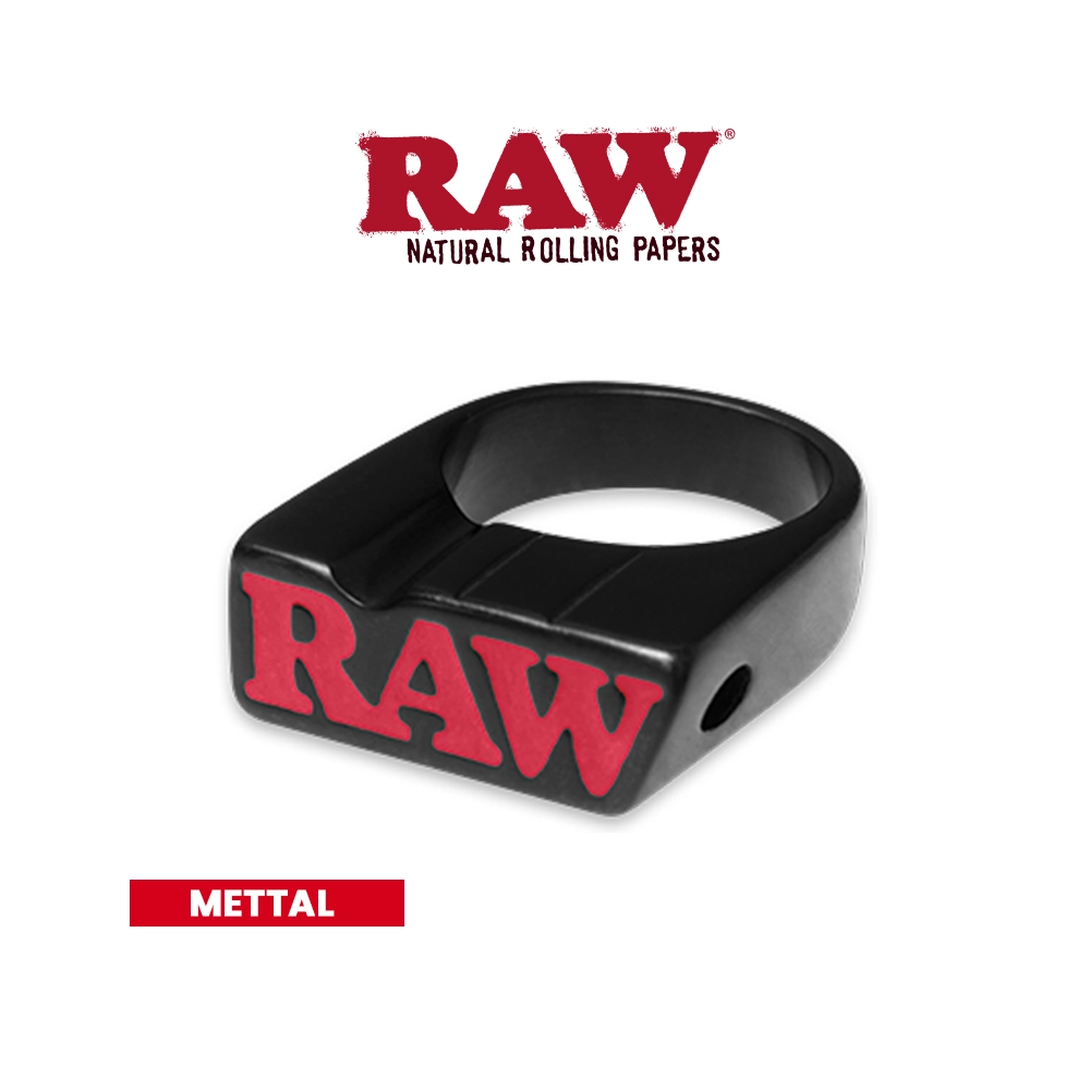 Buy online black mettal color raw smoke ring in kuwait