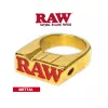 Buy online gold mettal color raw smoke ring in kuwait
