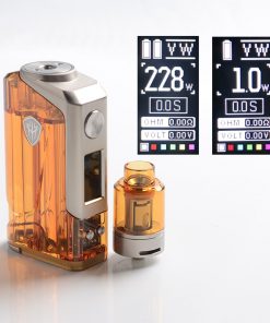 authentic rincoe jellybox 228w box mod with jellytank kit amber clear 1228w 2 x 18650 48ml 03 015ohm BIN ESSA KUWAIT : مؤسسة بن عيسى