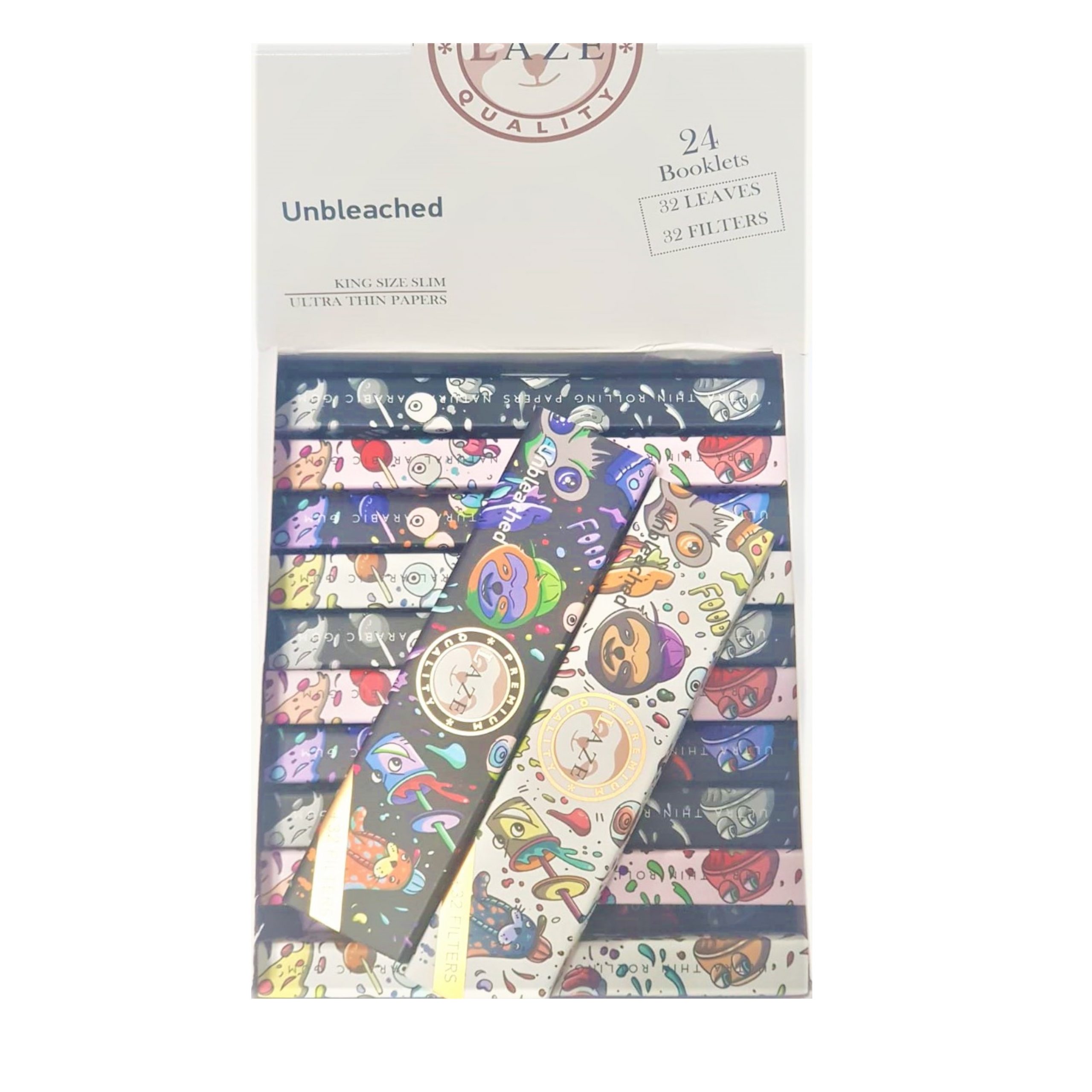 LAZE KING SIZE SLIM ULTRA THIN PAPERS (UNBLEACHED)