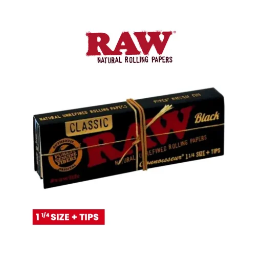 Raw black rolling paper and tips buy online in kuwait