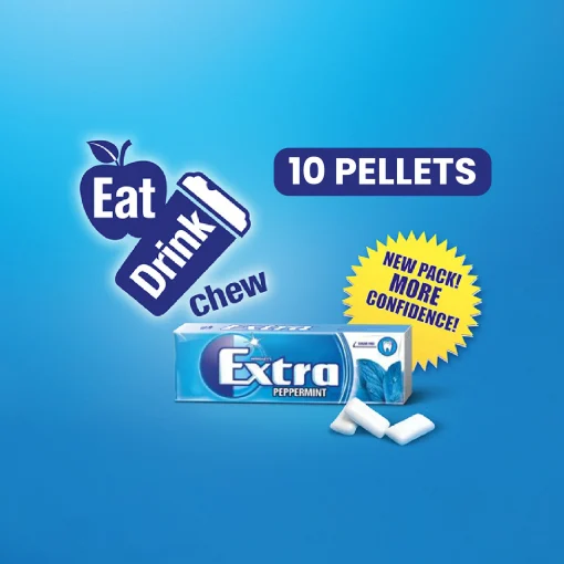 WRIGLEY'S EXTRA PEPPERMINT GUM 10 PCS - Image 2