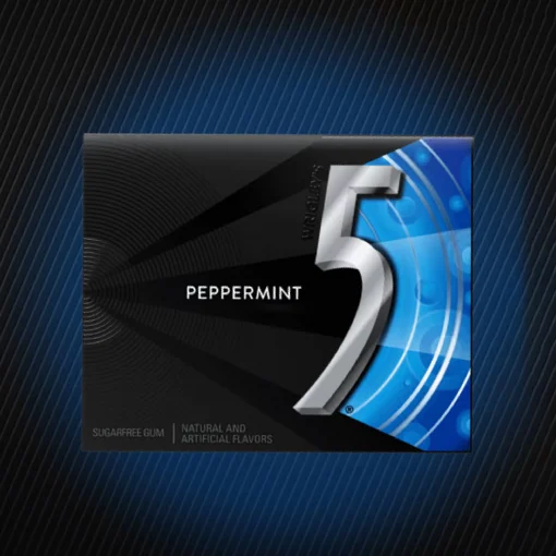 WRIGLEY'S 5 SUGAR FREE PEPPERMINT CHEWING GUM 12PCS - Image 2
