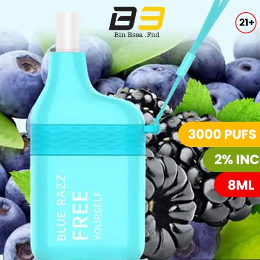 FREETON 3000 PUFFS 2 % - BLUE RAZZ