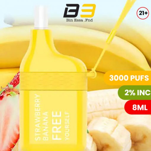 FREETON 3000 PUFFS 2 % - STRAWBERRY BANANA
