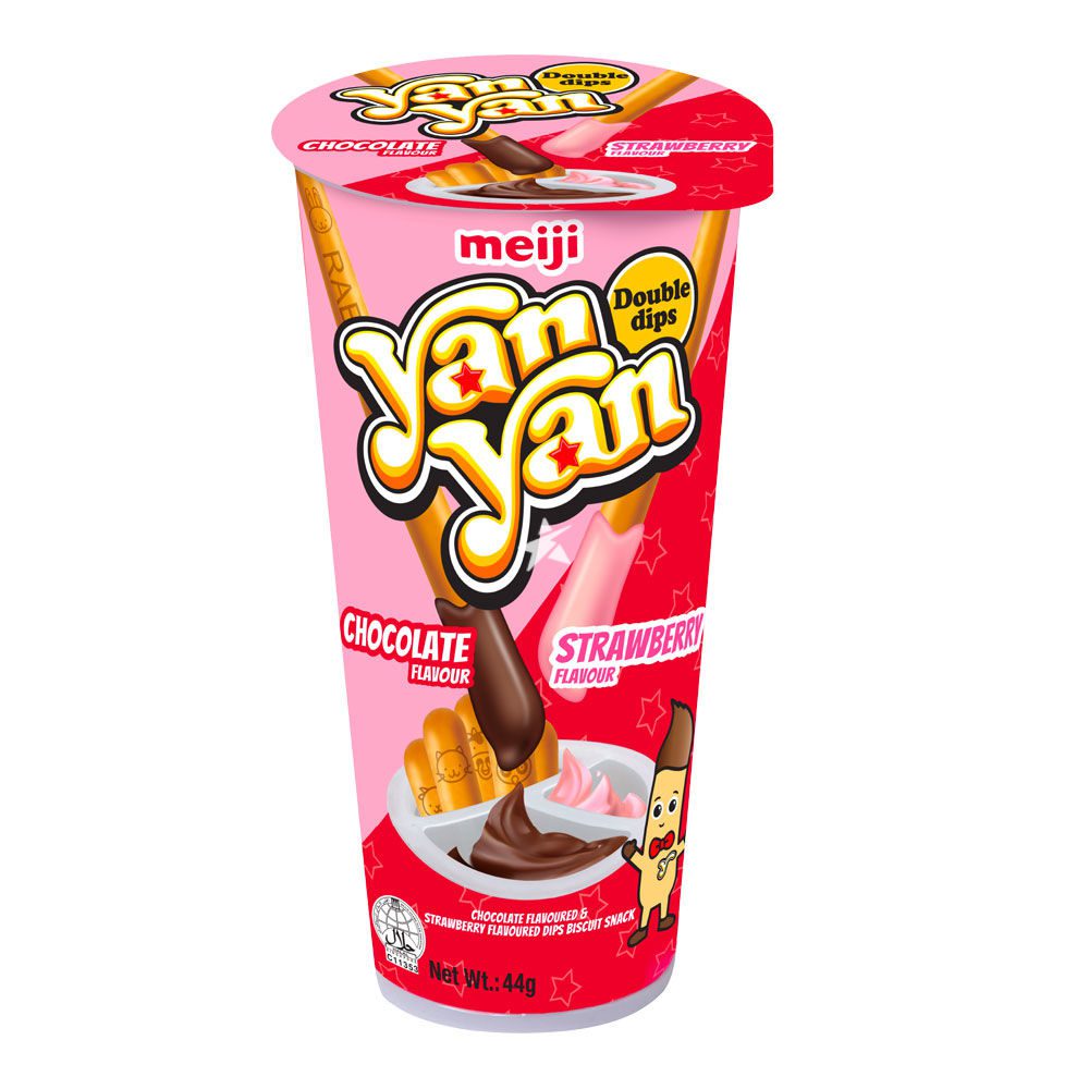 Meiji Yan Yan Chocolate & Strawberry (Double Dips)