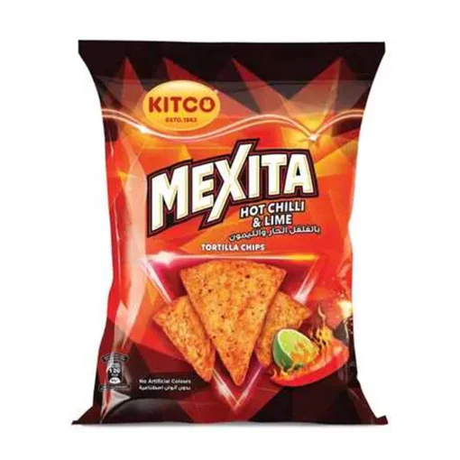 Mexita Hot Chilli And Lime Tortilla Chips 40g