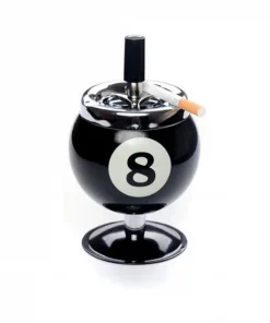 Metal Cigarette Ball Ashtray Push Down Spinning