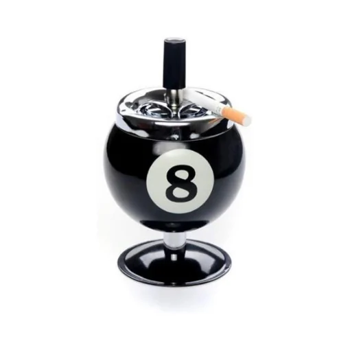 Metal Cigarette Ball Ashtray Push Down Spinning