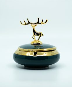 CERAMIC SINGLE DEER COVER WITH ASHTRAY SMALL 1 BIN ESSA KUWAIT : مؤسسة بن عيسى
