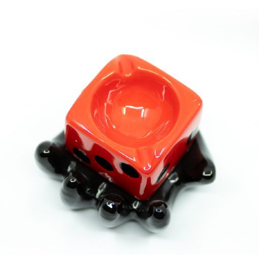 HAND HOLDING BOX CERAMIC ASHTRAY