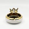 CERAMIC DOUBLE DEER WITH BASE ROUND ASHTRAY 1 BIN ESSA KUWAIT : مؤسسة بن عيسى