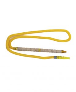 HADI HOOKHA PLATIC HOSE WITH WOOD HANDLE YELLOW BIN ESSA KUWAIT : مؤسسة بن عيسى
