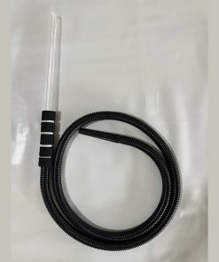 HADI HOOKAH DISPOSABLE PLASITC WITH GLASS HANDLE - BLACK