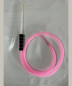 HADI HOOKAH DISPOSABLE PLASITC WITH GLASS HANDLE - PINK