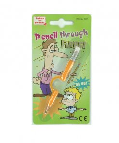 PENCIL THROUGH FINGER PRACTICAL JOKE