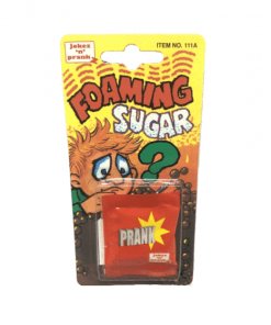 FOAMING SUGAR FOOD JOKE